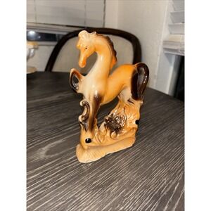 Vintage Mid Century Lusterware Horse Figurine Made in Brazil 6.5"